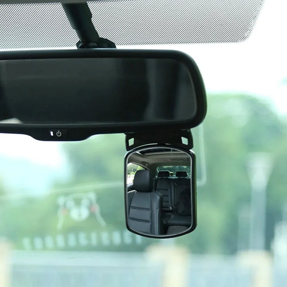 Espejo retrovisor auxiliar para autoobservación, giratorio, para bebé, espejo de seguridad para auto, espejo de seguridad para monitorear al bebé, espejo interior del auto