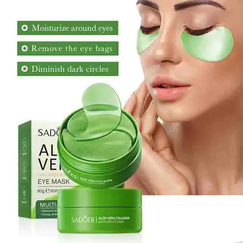 Aloe Vera Collagen Eye Patches – 60 Pcs Anti Dark Circles & Wrinkles