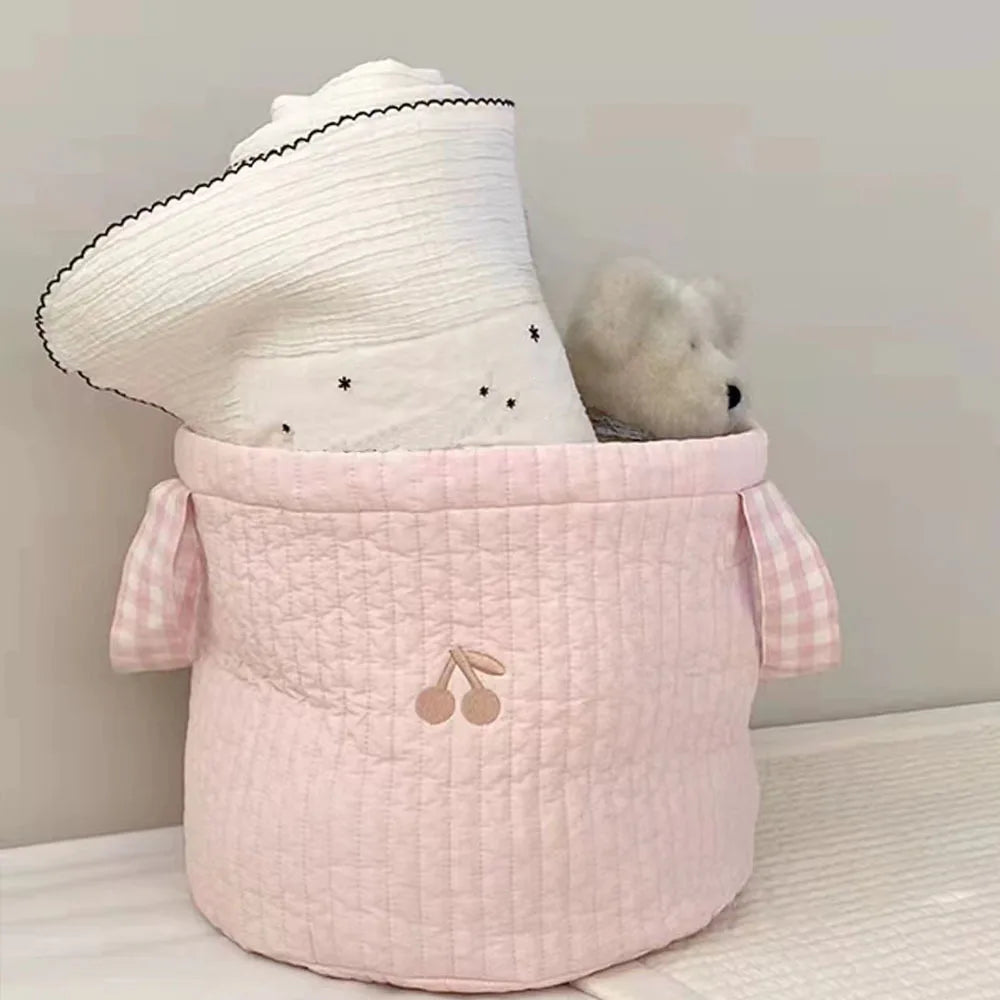 Cesta organizadora de pañales y ropa sucia para bebés, cubo de almacenamiento portátil para juguetes y artículos esenciales infantiles