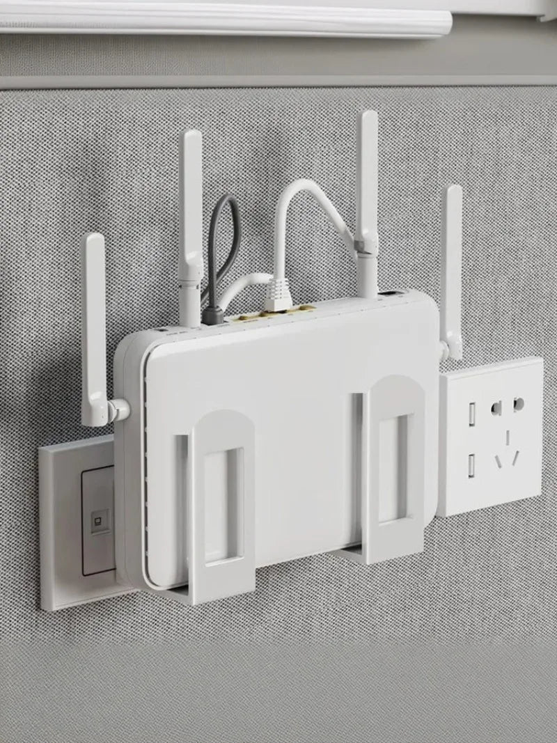 Wall-Mounted Router Shelf – Adjustable WiFi Router & Cable Management Organizer