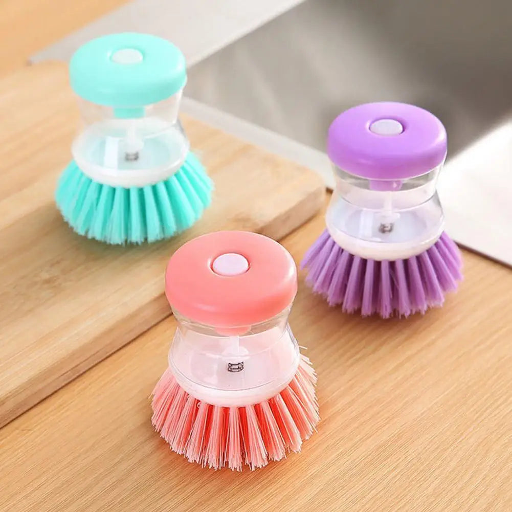 Cepillo de limpieza de cocina para lavar ollas, fregadero, diseño de astronauta, con dispensador automático de jabón líquido, accesorios de limpieza para el hogar