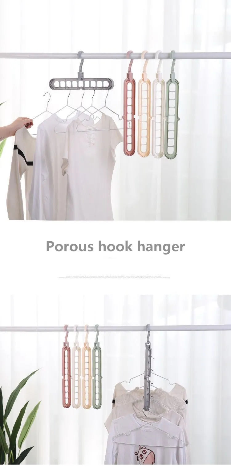 Space-Saving Multi-Port Clothes Hanger Organizer