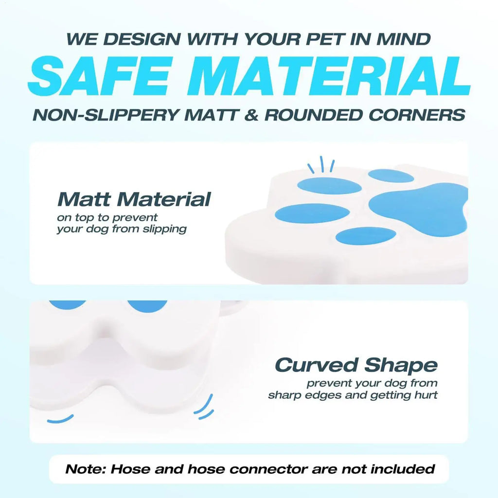Paw Activated Dog Water Fountain – Step-On Outdoor Drinking Dispenser & Interactive Sprinkler Toy for Dogs