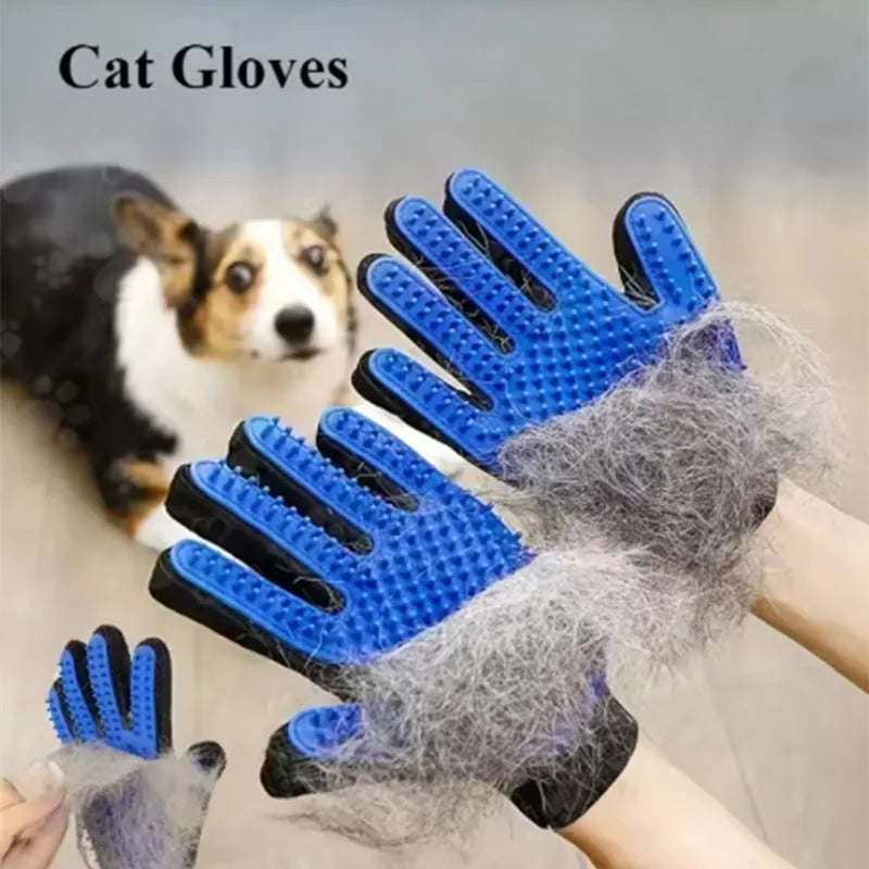 Guante quitapelos para mascotas, peine, guante de limpieza para perros y gatos, para deshedding, cepillo de masaje, suministros para animales, accesorios para gatos