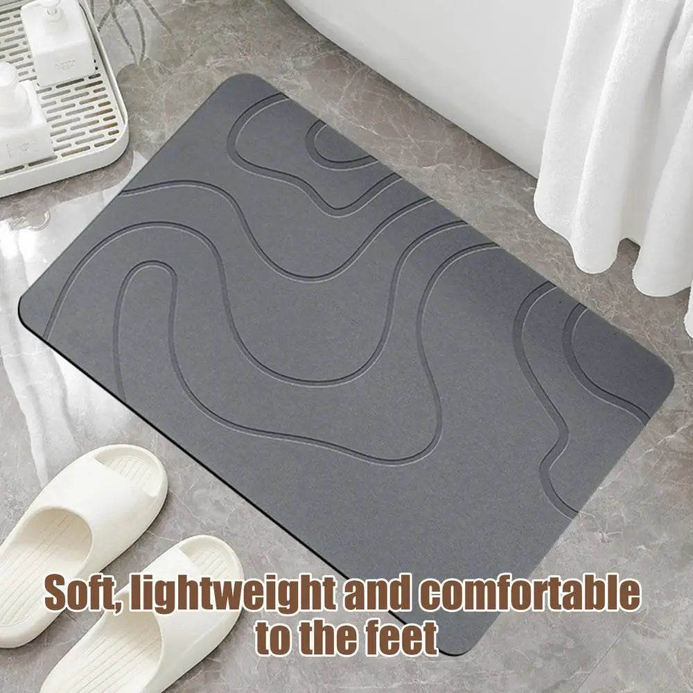 Alfombra de baño antideslizante con fuertes ventosas para ducha, bañera, suelo, suave, cómoda, de secado rápido