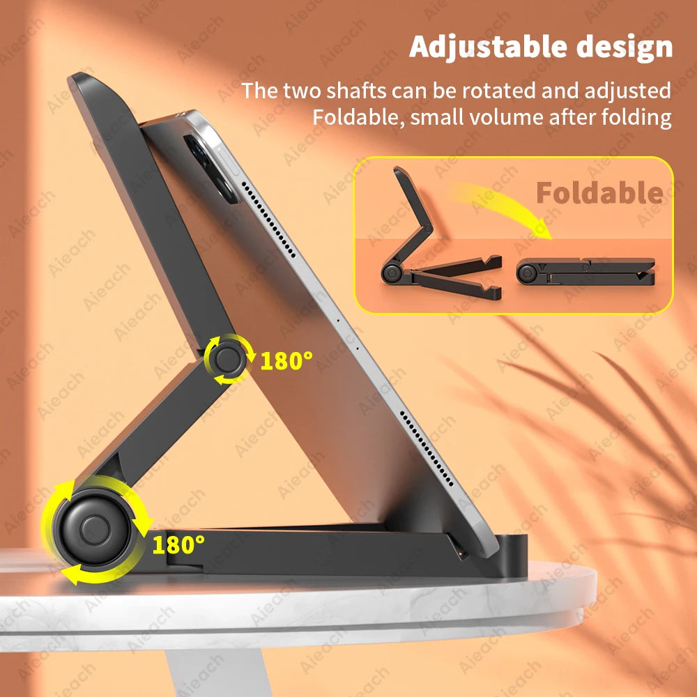 Portable Tablet & Monitor Stand – Adjustable Foldable Holder for Tablets, Kindle & Smartphones