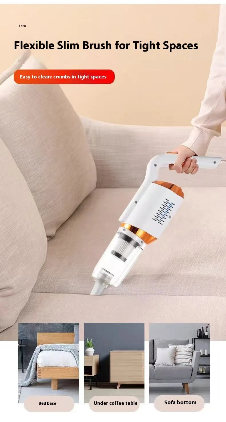 Portable cordless vacuum for car interior cleaning