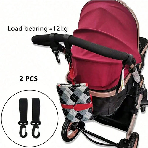 2 ganchos de piel sintética para cochecito de bebé, rotación de 360 grados, organizador de carrito, accesorios de ganchillo para cochecito