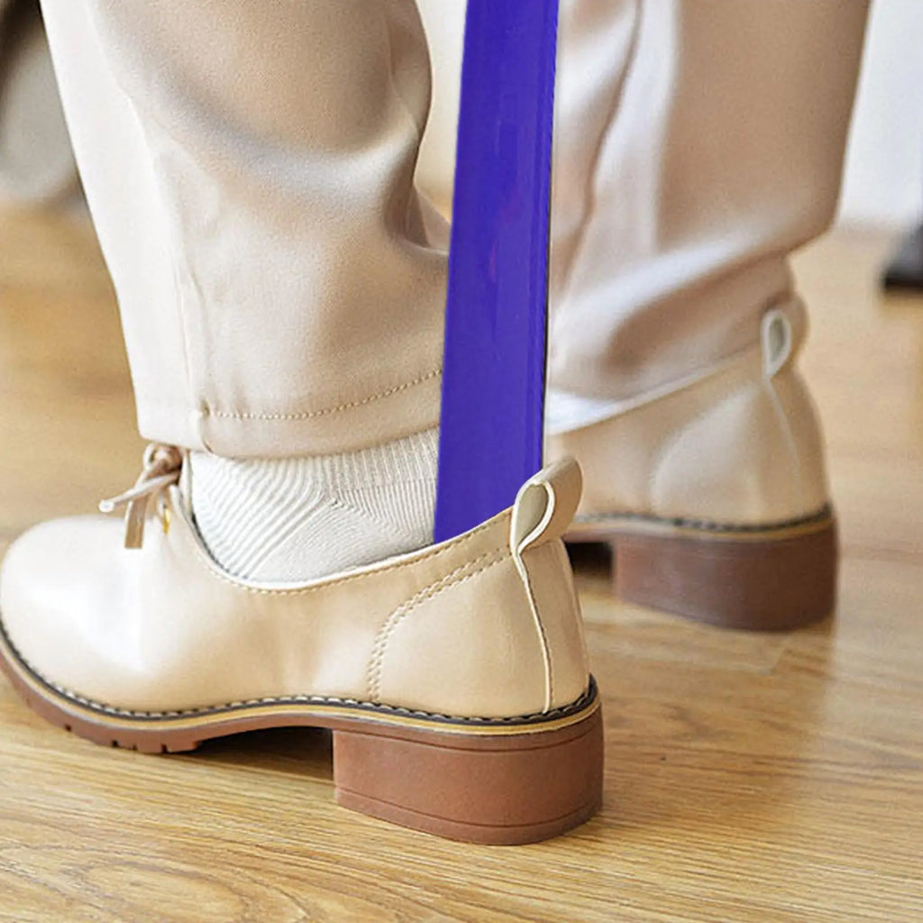 Long Handle Shoe Horn with Grip – 16.7" Easy Shoe Helper for Seniors, Boots, Sneakers & Everyday Footwear