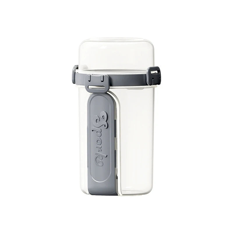 Portable Salad Cup with Fork & Spoon – Double Layer Fresh Keeping Meal Container for Salads, Fruits, Snacks & Yogurt