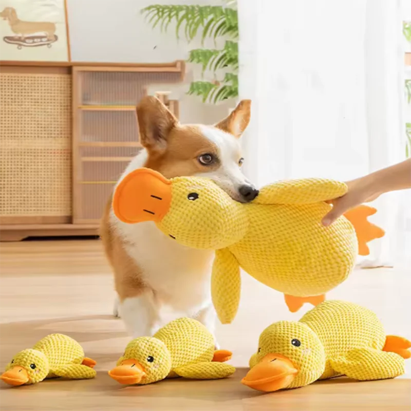 Duck Plush Dog Toy – Soft Squeaky Chew Toy for Dogs & Puppies
