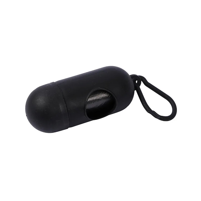 Portable Pet Waste Bag Dispenser – Bullet-Shaped Poop Bag Holder for Dog Walking & Outdoor Cleanup