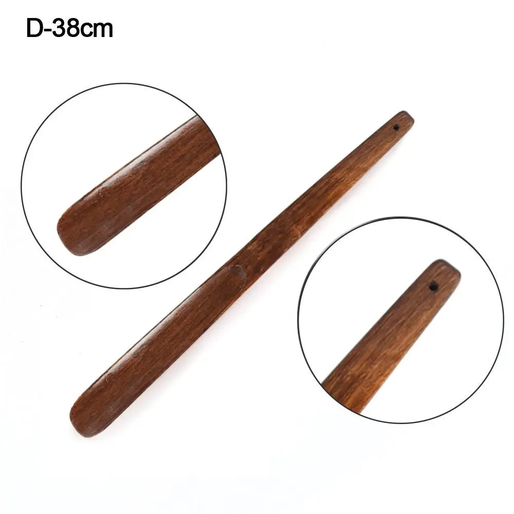 Extra Long Wooden Shoe Horn – Smooth Long Handle Shoehorn for Easy Shoe Wearing, Hanging Design for Seniors, Adults & Travel