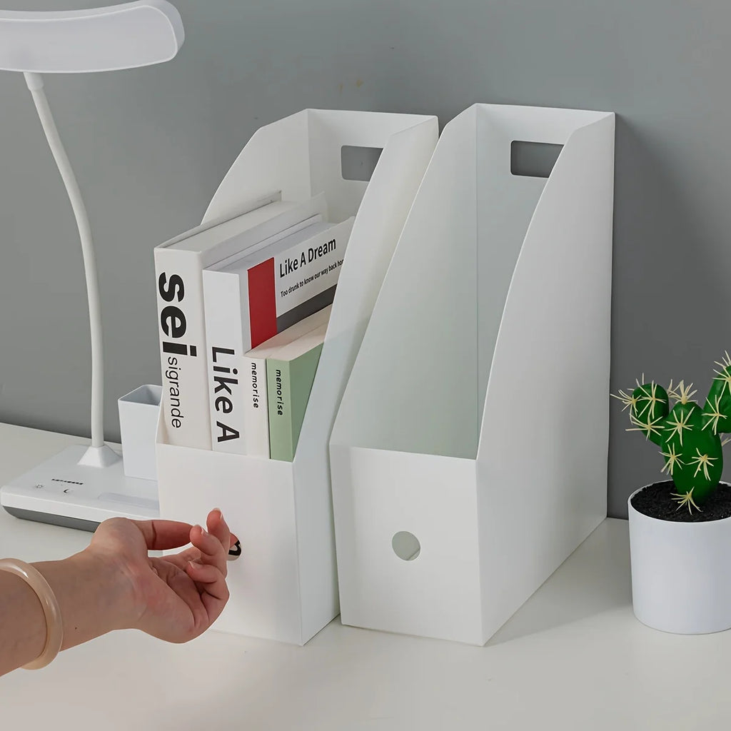 Desktop File Organizer – Vertical Document, Book & Magazine Storage Holder