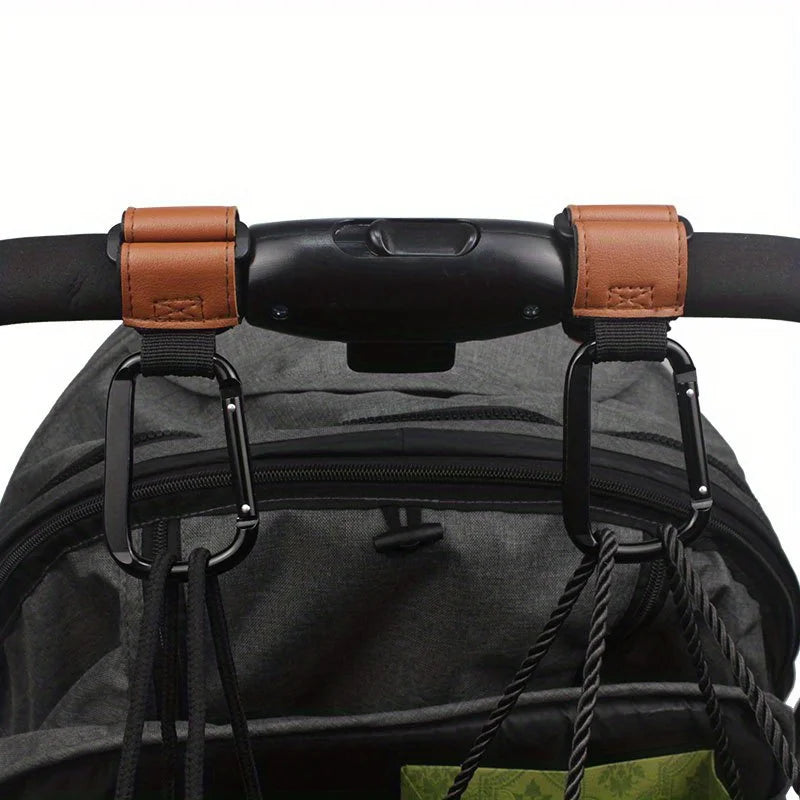 Universal Stroller Hooks – Heavy Duty Organizer Clips for Diaper Bags, Shopping Bags, Car Seats & Baby Strollers