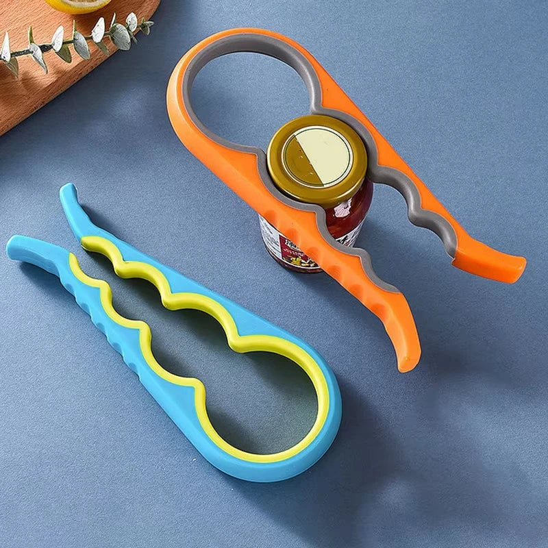 4-in-1 Multifunctional Jar Opener Tool for Jars, Lids, Cans & Bottle Caps