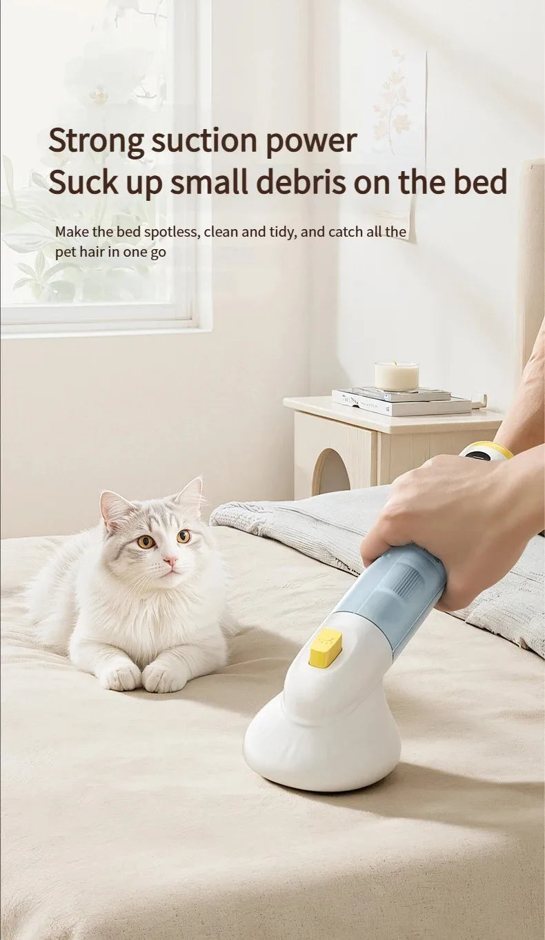 Aspiradora para Mascotas con Tecnología Ciclónica, Multifuncional, Fuerte Succión para la Eliminación de Pelo de Mascotas en Coches y Limpieza del Hogar