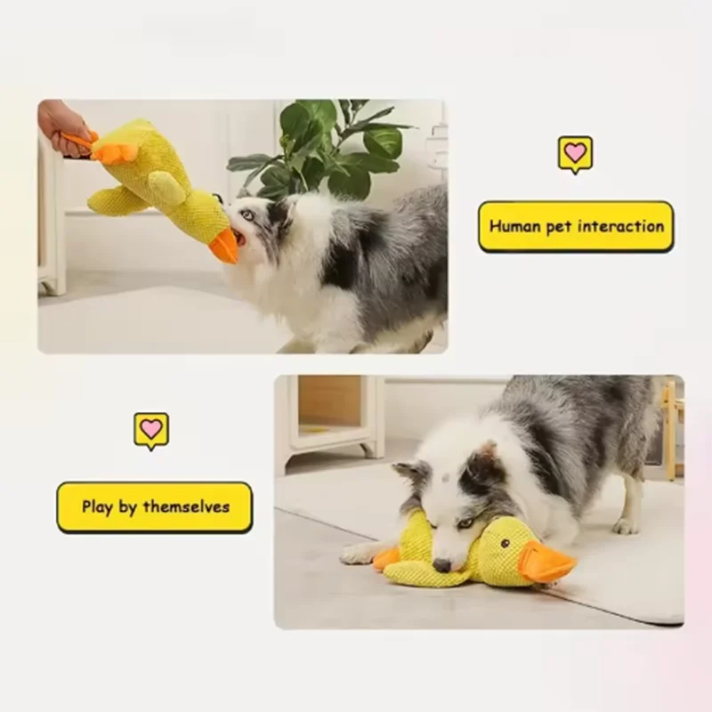 Duck Plush Dog Toy – Soft Squeaky Chew Toy for Dogs & Puppies