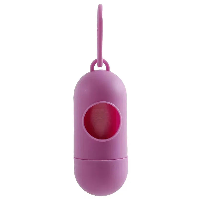 Portable Pet Waste Bag Dispenser – Bullet-Shaped Poop Bag Holder for Dog Walking & Outdoor Cleanup