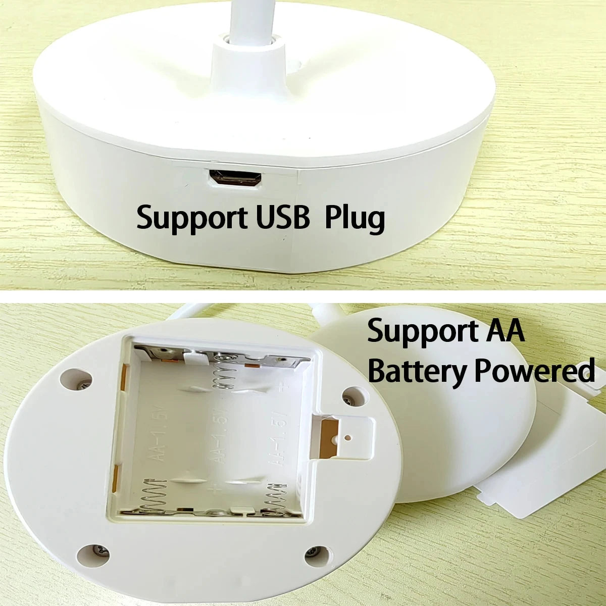 Rechargeable LED Desk Lamp with USB Power – 3 Color Modes & Dimmable Brightness