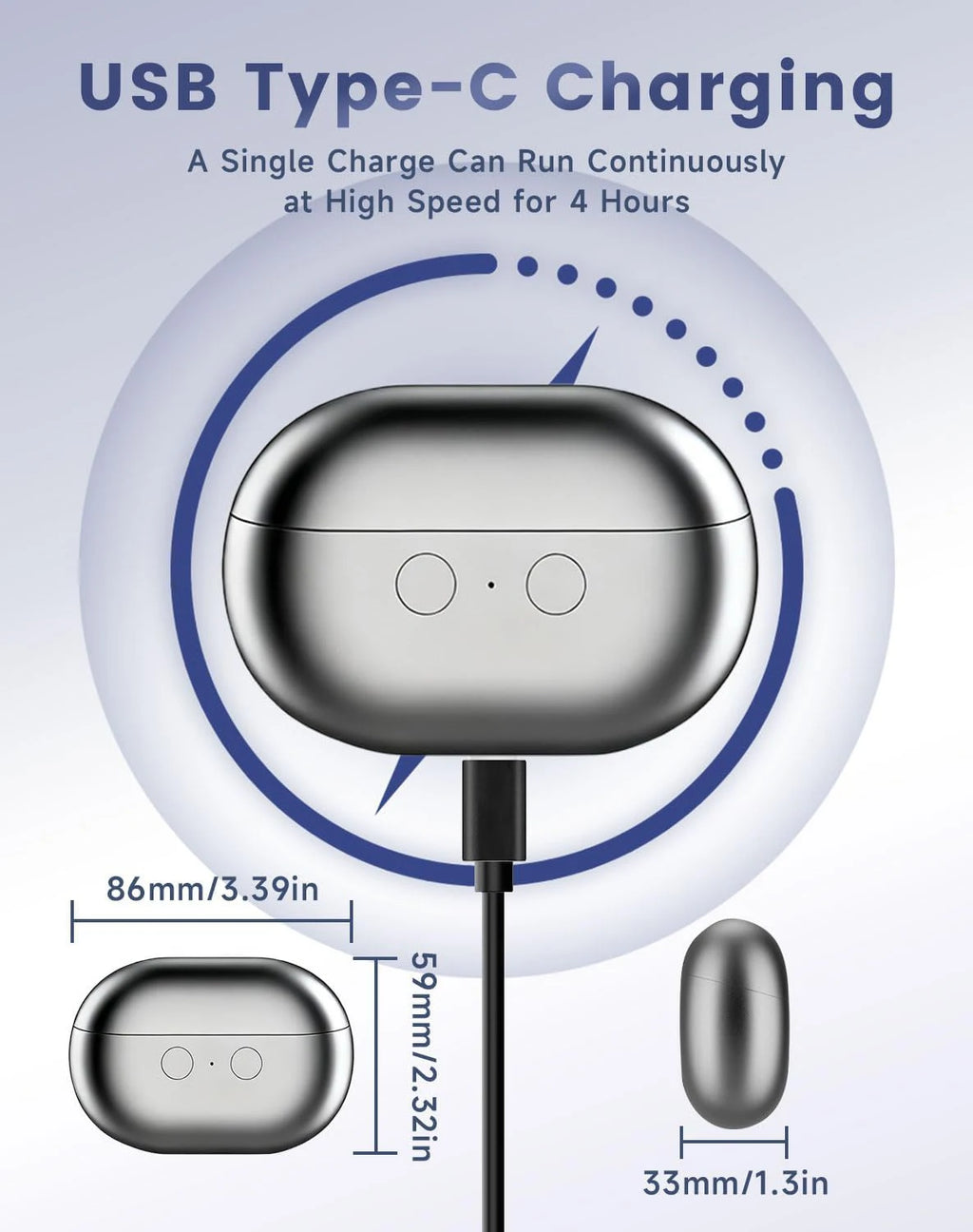 Cortauñas eléctrico, cortador pulidor de uñas eléctrico, portátil con luz, lima, almacenamiento y recargable