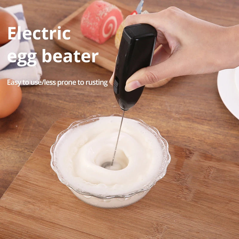 Handheld Electric Milk Frother – Battery-Powered Coffee & Drink Mixer
