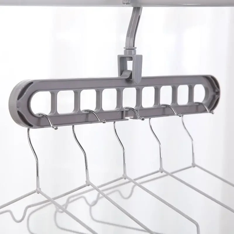 Space-Saving Multi-Port Clothes Hanger Organizer
