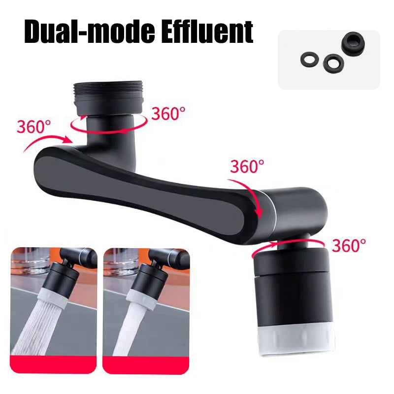 Cabezal Rociador de Grifo Extensible Rotatorio 1080° Boquilla de Grifo de Agua Adaptador Extensor de Grifo de Baño Universal Aireador 2 Modos de Pulverización