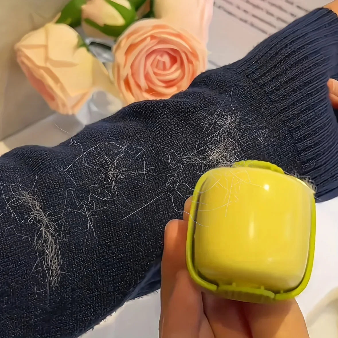 1 rodillo quitapelusas lavable y portátil - Eliminador de pelo de mascotas para ropa, sofás, camas | Ideal para la limpieza de muebles de dueños de gatos
