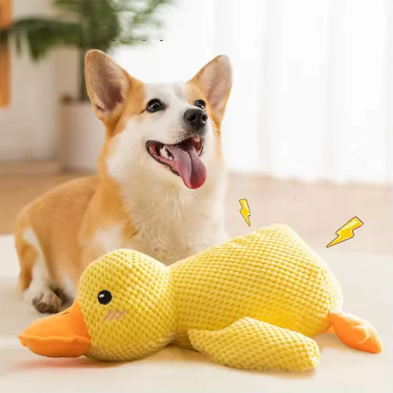 Duck Plush Dog Toy – Soft Squeaky Chew Toy for Dogs & Puppies