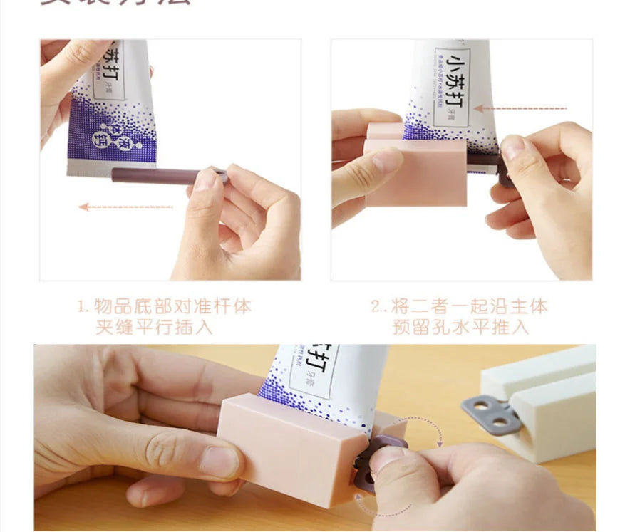 Multi-Function Toothpaste Tube Squeezer & Dispenser