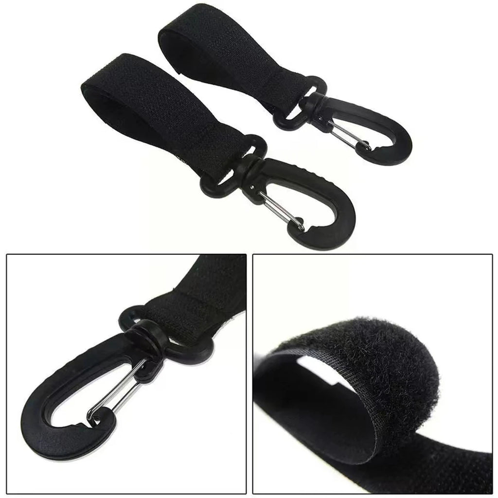 2 ganchos de piel sintética para cochecito de bebé, rotación de 360 grados, organizador de carrito, accesorios de ganchillo para cochecito
