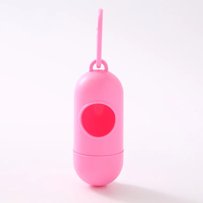 Portable Pet Waste Bag Dispenser – Bullet-Shaped Poop Bag Holder for Dog Walking & Outdoor Cleanup