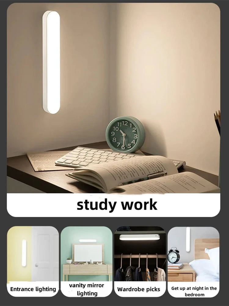 Rechargeable Magnetic LED Desk & Wall Light with Remote Control