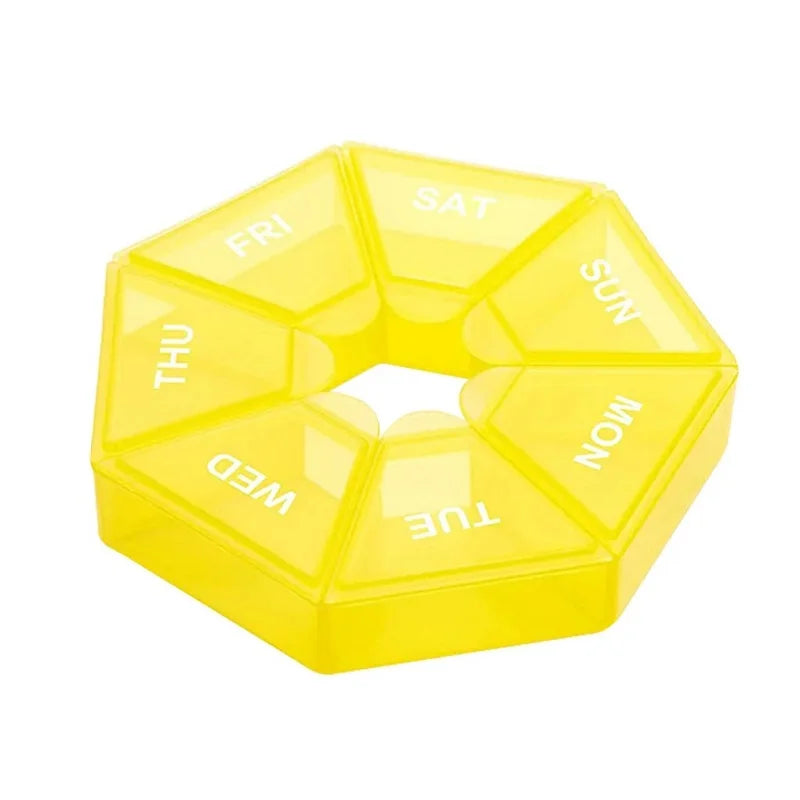 7-Day Weekly Pill Organizer – Portable Travel Medicine Case for Vitamins, Supplements & Daily Medication