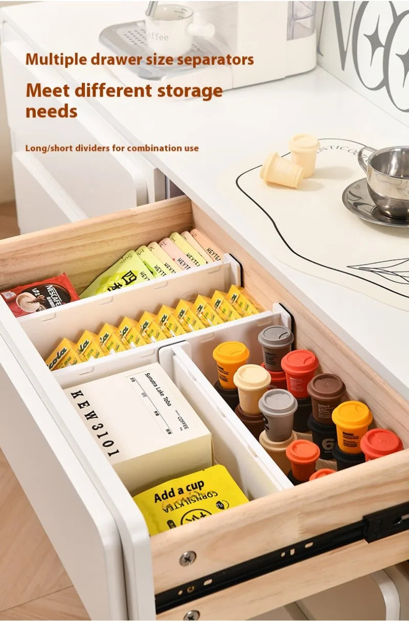 Adjustable Drawer Divider Organizer – Expandable PP Storage Partition for Clothes, Socks, Underwear, Kitchenware & Cosmetics