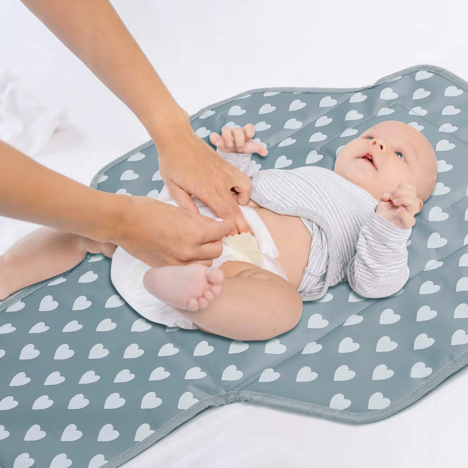 Waterproof Baby Changing Mat – Foldable Portable Diaper Changing Pad with Soft Padding, Reusable Infant Changing Station for Travel & Home