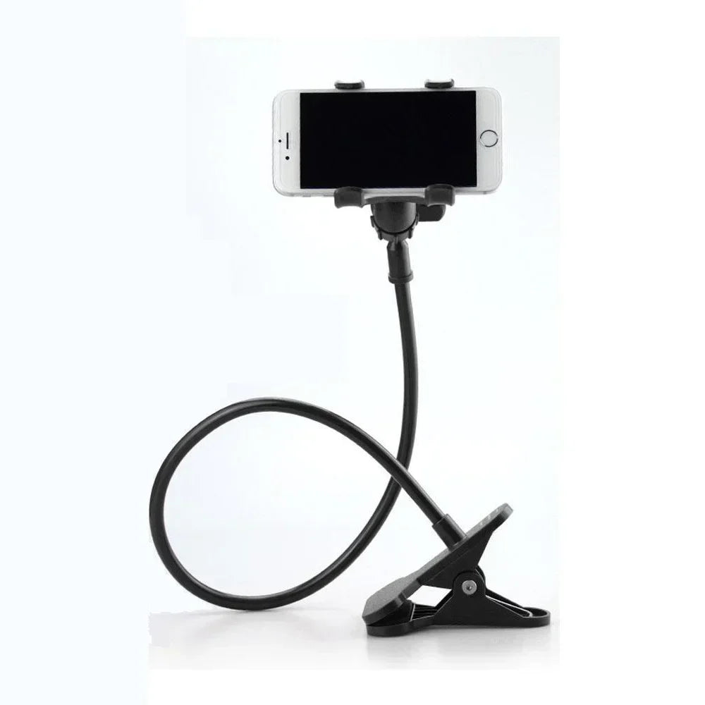 Flexible 360° Phone Holder – Adjustable Gooseneck Clip Mount for Desk & Bed