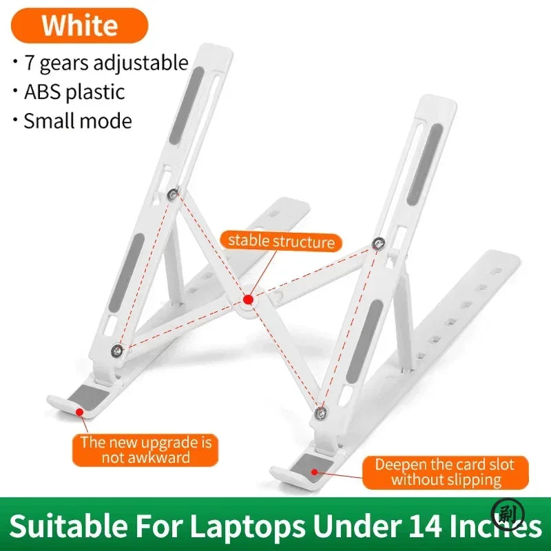 Foldable Adjustable Laptop Stand for 10–15 Inch Laptops & Tablets