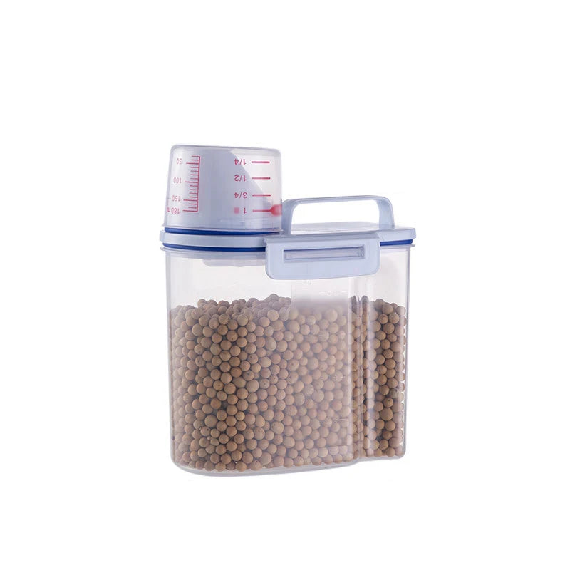 Contenedor premium para alimentos de mascotas con cierre hermético - Duradero, gran capacidad, fácil de limpiar y diseño elegante para perros y gatos