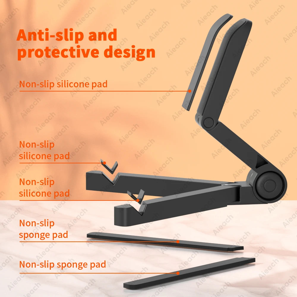 Portable Tablet & Monitor Stand – Adjustable Foldable Holder for Tablets, Kindle & Smartphones
