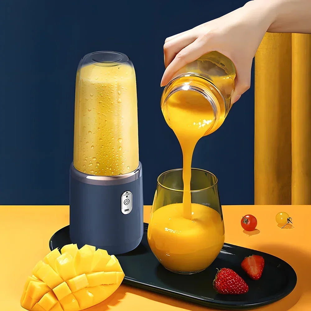 Portable 6-Blade USB Rechargeable Blender for Smoothies, Juices & Baby Food