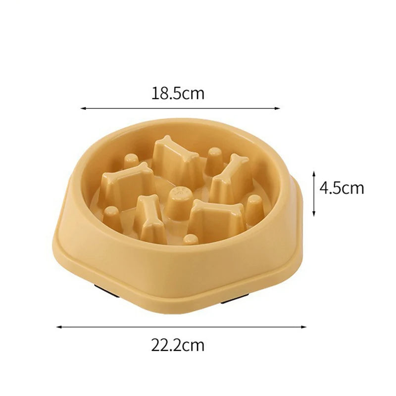 Tazón para perros de alimentación lenta, antiquemaduras, cuenco para comida para cachorros, antideslizante, para mascotas, cuencos para perros de alimentación lenta, comederos de rompecabezas para perros pequeños y medianos