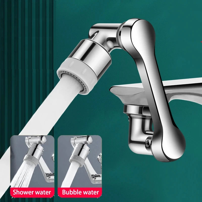 Extensor de grifo de acero inoxidable giratorio 1080°, boquilla pulverizadora para grifo, aireador mezclador de baño universal, 2 modos de pulverización