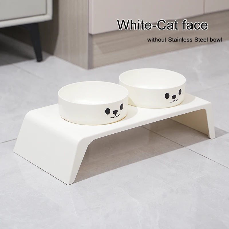 Comederos Elevados para Perros, Base Elevada con Doble Cuenco de Acero Inoxidable para Comida y Agua para Perros y Gatos Pequeños, Medianos y Grandes