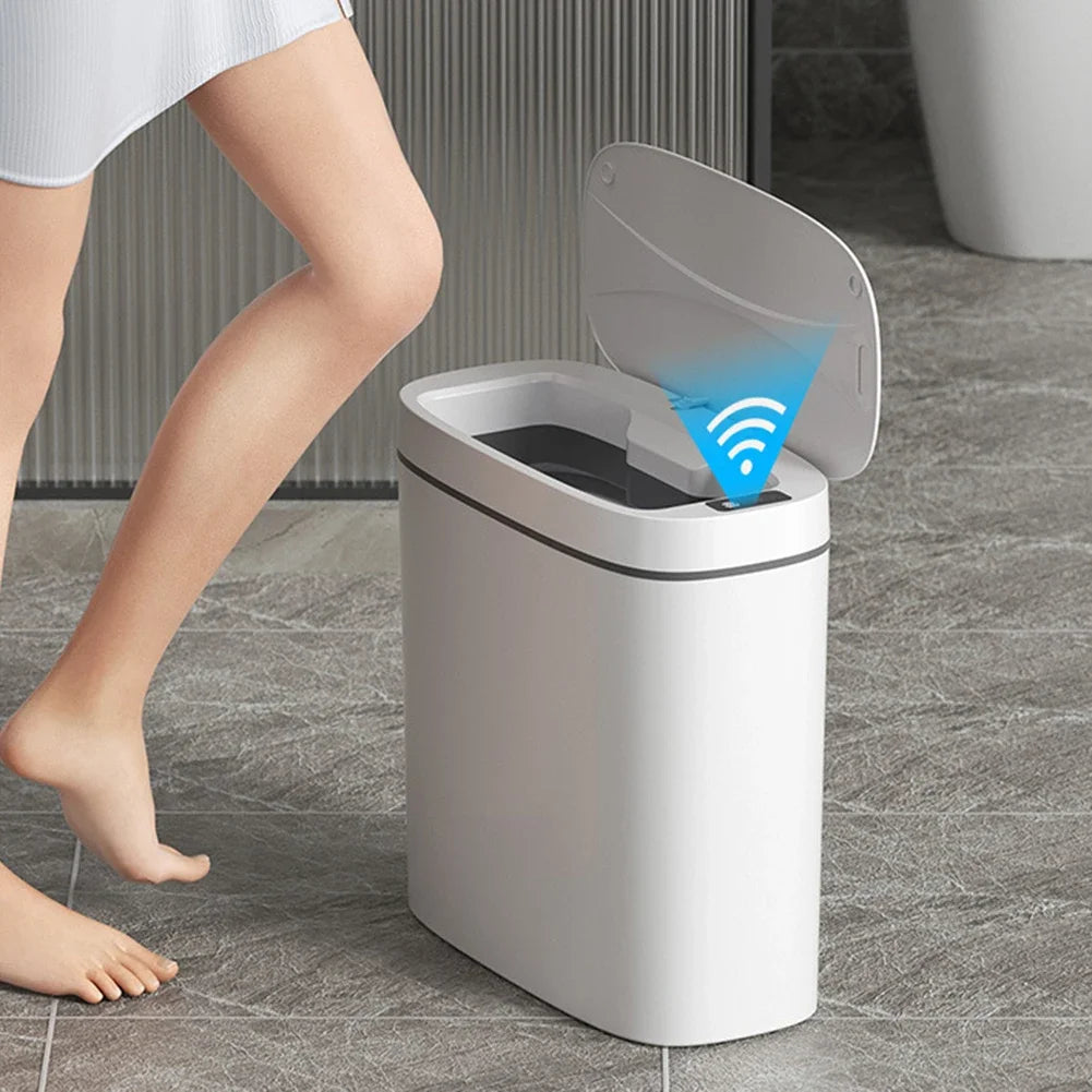 14L Smart Sensor Trash Can with Lid | Touchless Automatic Waste Bin for Kitchen & Bathroom
