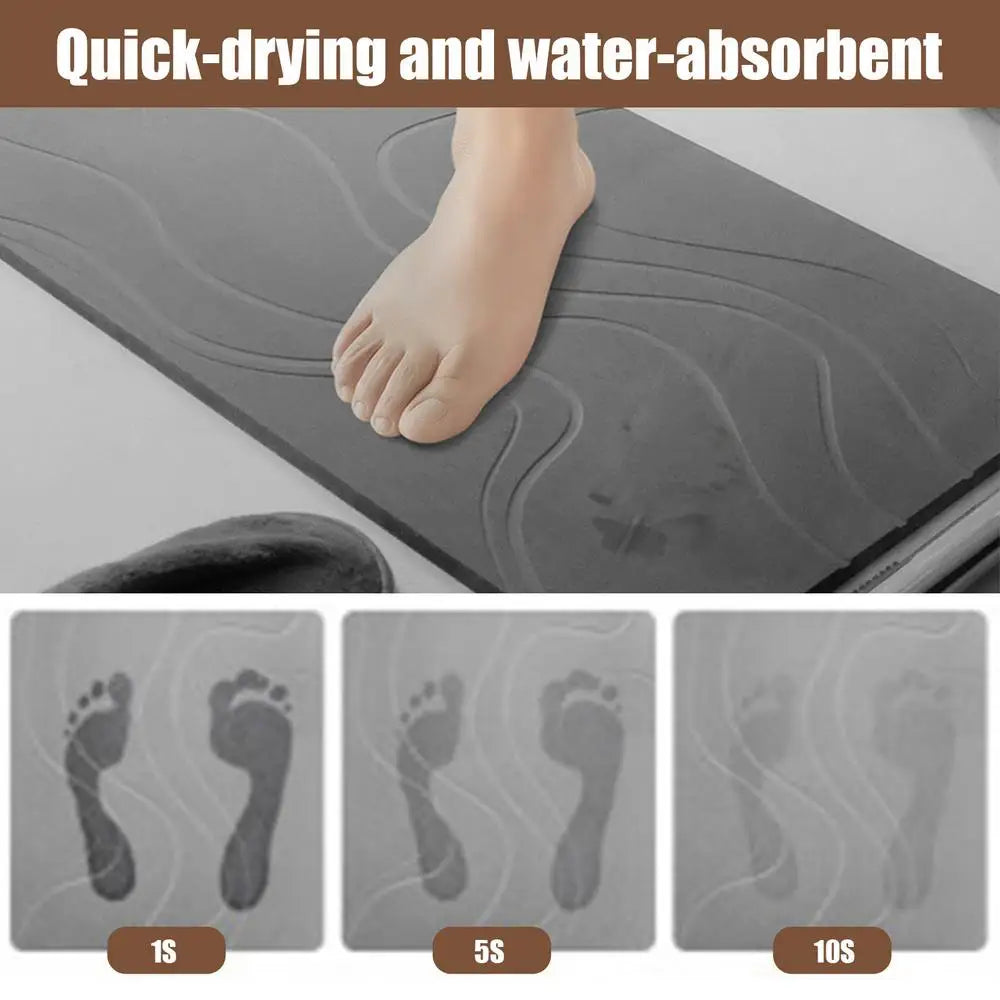 Alfombra de baño antideslizante con fuertes ventosas para ducha, bañera, suelo, suave, cómoda, de secado rápido