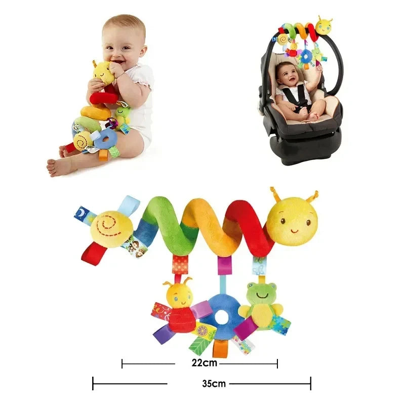 Juguetes colgantes para cuna de bebé, sonajeros, asiento de coche, juguetes blandos, móviles, cochecito, cuna, juguete espiral, cochecito, muñecos colgantes para bebés, regalo para recién nacidos