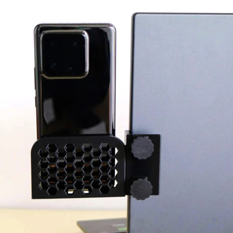 Monitor Phone Mount – Clip-On Side Holder for Monitors & Laptops