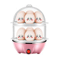 Double Layer Electric Egg Cooker – 14 Egg Automatic Egg Boiler & Food Steamer with Auto Shut-Off and Measuring Cup